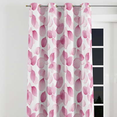 For Girls Abstract Florals Curtains for bedroom - Delicate Petal Dust Twin Grommet Curtain - 1 Panel