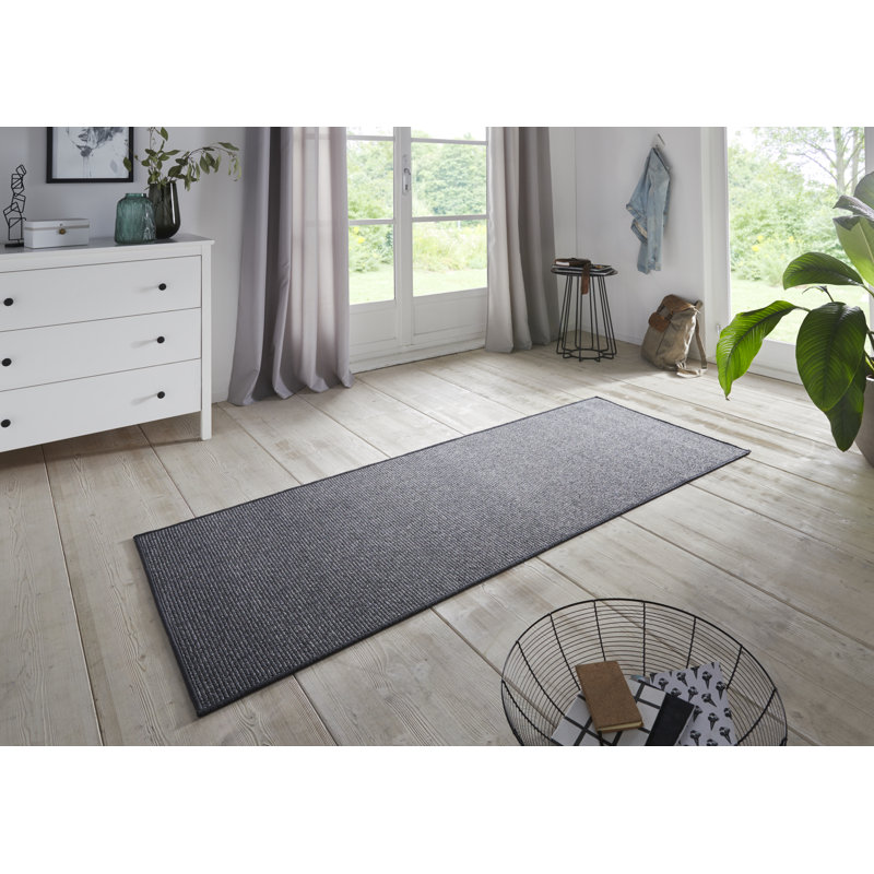 Bouclé Tufted Anthracite Rug, Rectangle 80 x 150 cm