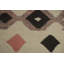 Tapis oriental rose à motif géométrique kilim 8 x 11