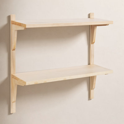 Baez Poplar Solid Wood Wall Shelf  