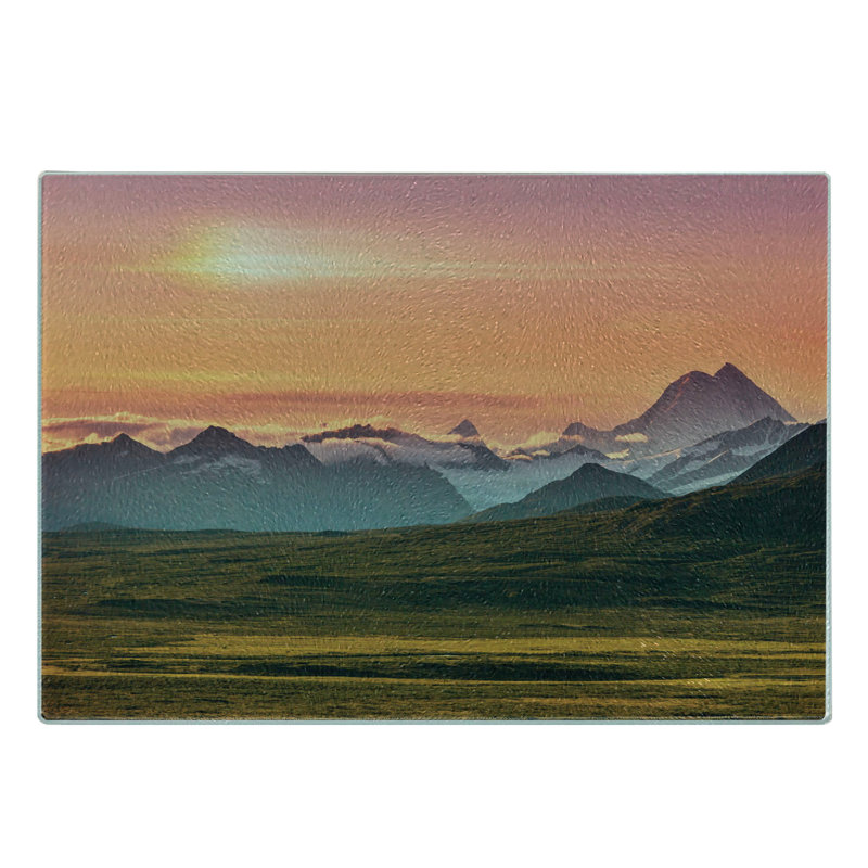 Multicolore Ambesonne, planche à découper en verre trempé
