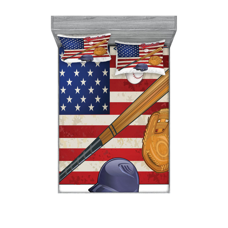 Multicolore drap-housse et coussin décoratif Ambesonne, Ensemble de draps pour très grand lit californien