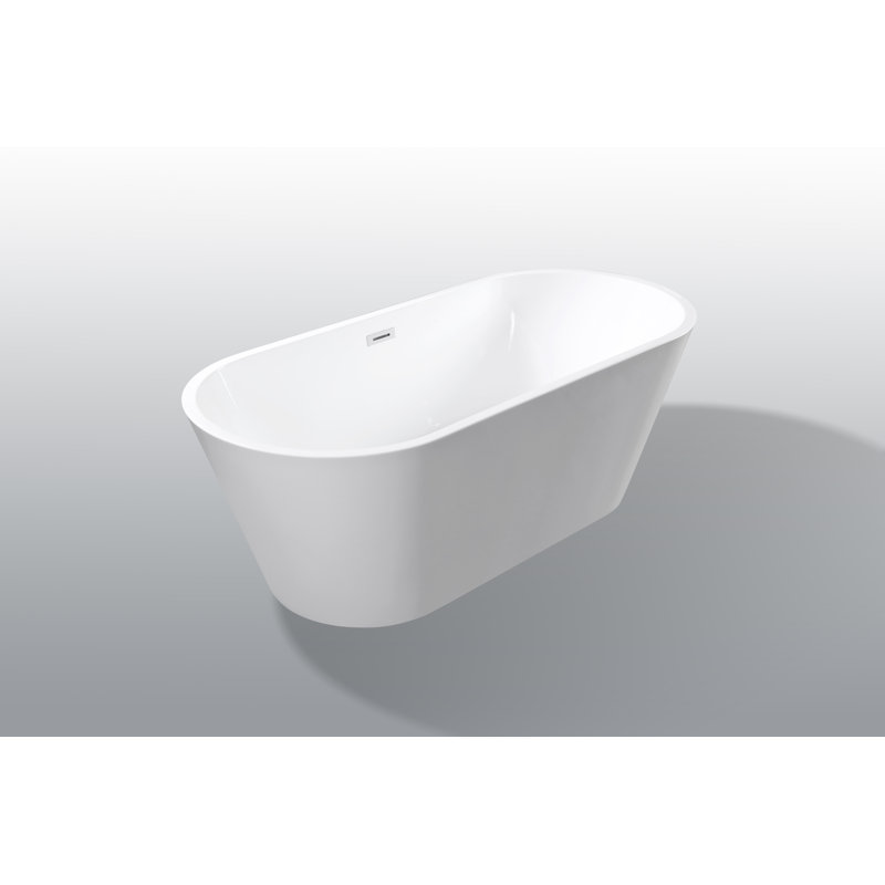 67'' x 30'' Freestanding Soaking Acrylic Bathtub