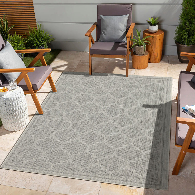 Sunshine Indoor/Outdoor Area Rug, Silver, Runner 2'7" x 7'3"