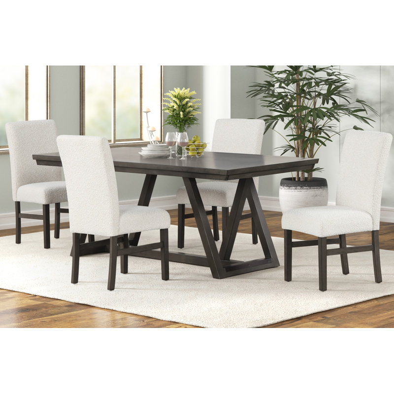 Pendergrass Dining Table And Chairs, 5 Pieces: Table, 4 Chairs, White