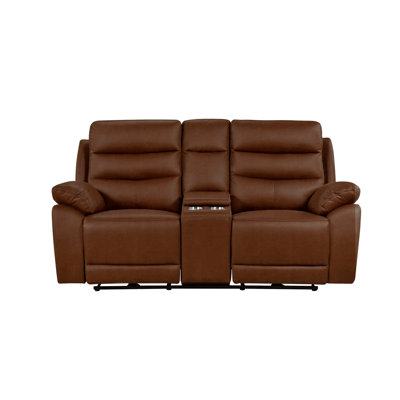 Causeuse inclinable électrique avec console Power, brun