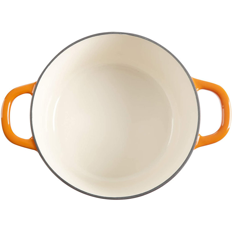 Cocotte en fonte Gibson, 5 pintes, Orangé