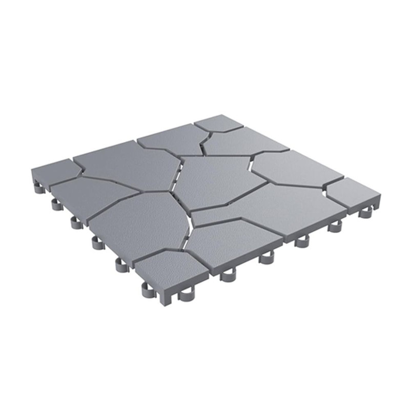 Charona 15cm L x 28cm W Plastic Interlocking Deck Tile, Dark Grey