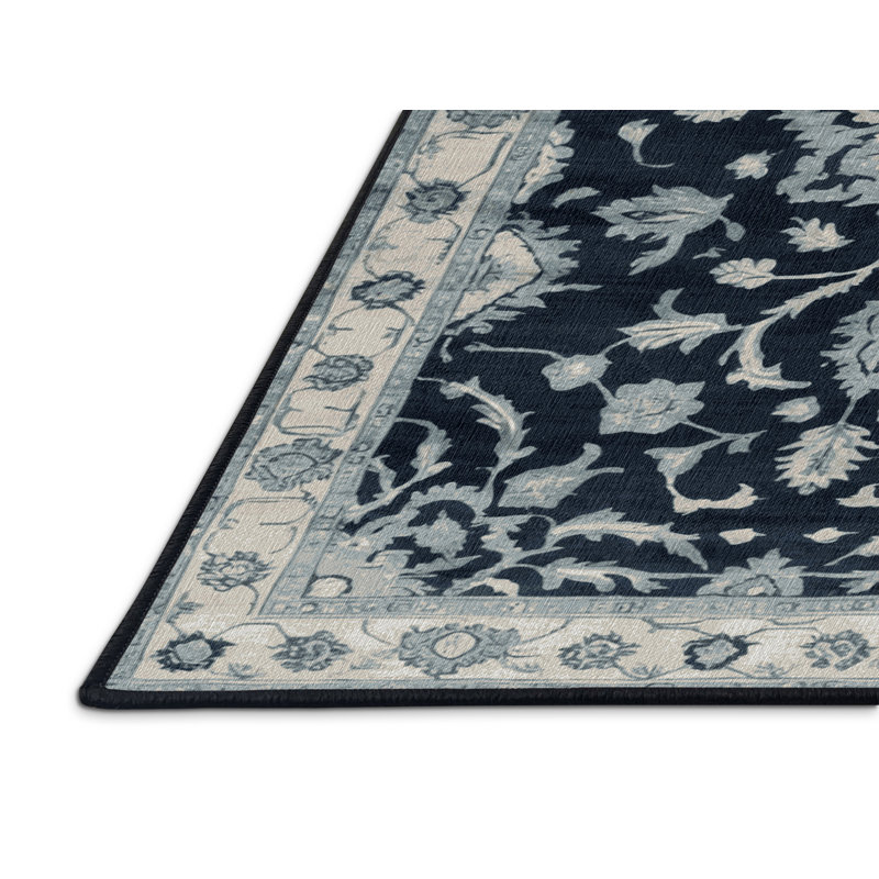 Machine Washable Overdyed Gray Area Rug