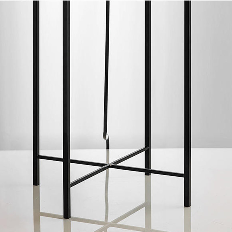 Lampe de plancher de chambre à coucher haut de gamme Iron Artistic Minimalist, Argent argent, 39.37"
