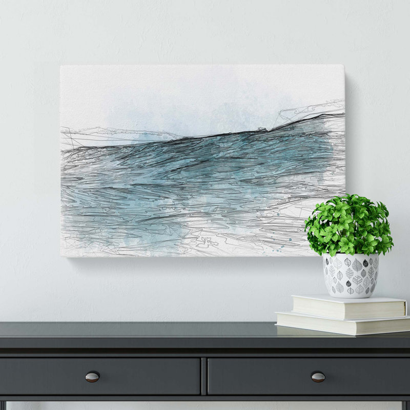 Ocean Wave In Morocco In Abstract - Wrapped Canvas Print, 40cm H x 60cm W x 3cm D