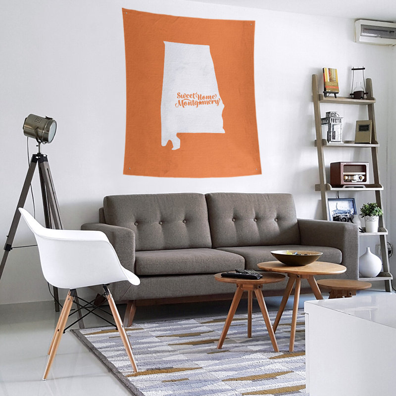 Tapisserie de montgomery alabama, H 80 po x l 68 po, Orange