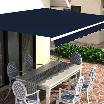 Diensweek 180 W x 120 D Navy Blue Cover Retractable