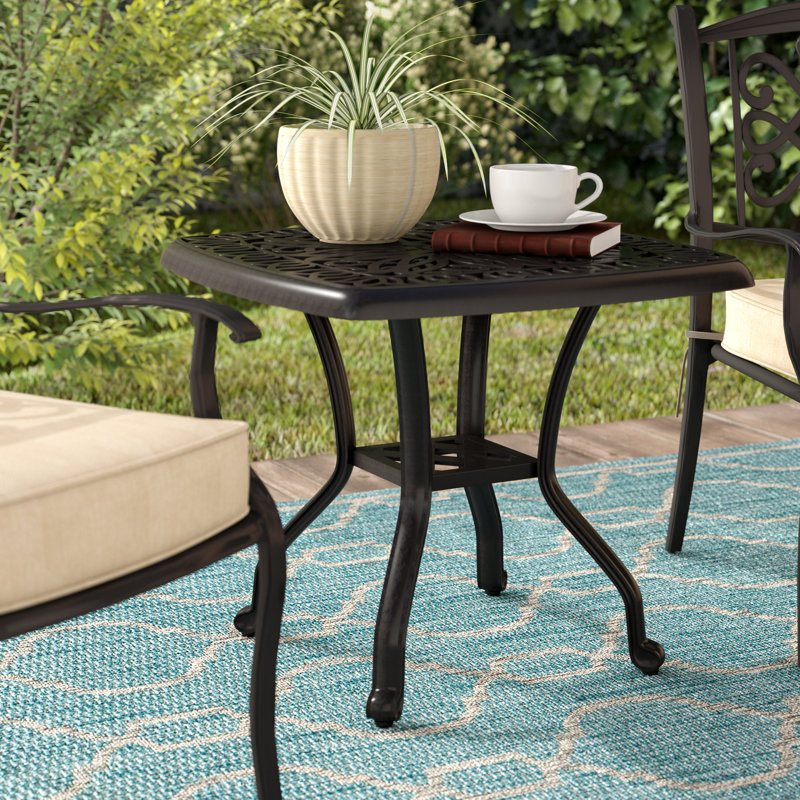 Allene Square Metal Outdoor Side Table , in. W 21'' in. D