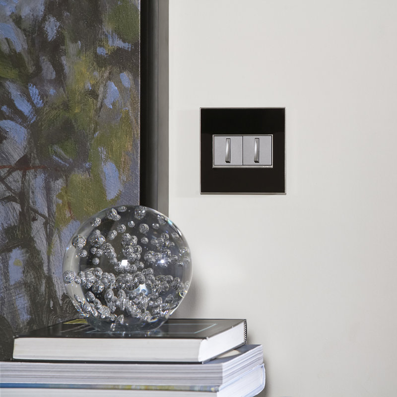Adorne® Wall Plate, Mirror Black
