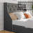 Brij Modern Upholstered Platform Bed， Linen Storage Bed Frame with Wingback Headboard, No Box Spring Needed，Full bed,Dark Gray-1935864120-1935864071