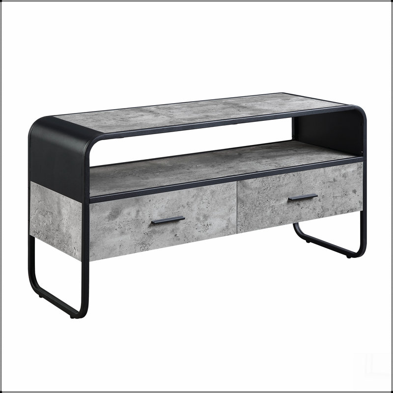 Raziela Concrete  &  Finish TV Stand Stable support, multi-functional design