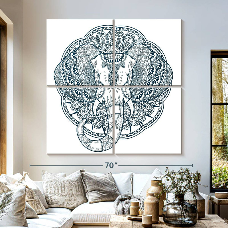 Brampt Graceful Elephant, 57" H x 57" W