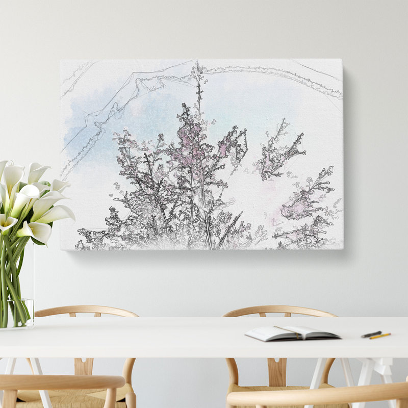 Pink Japanese Cherry Tree In Spring - Wrapped Canvas, 35cm H x 50cm W x 3cm D