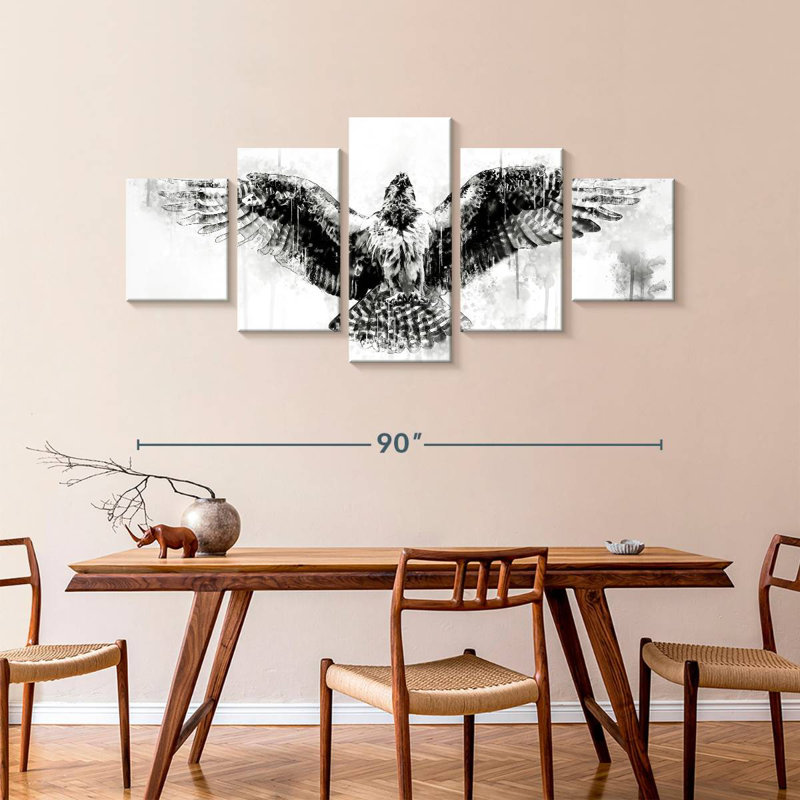 Hawk Flying, 42" H x 92" W