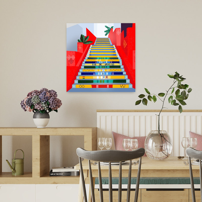 Art contemporain Art contemporain coloré, H 18 po x l 18 po