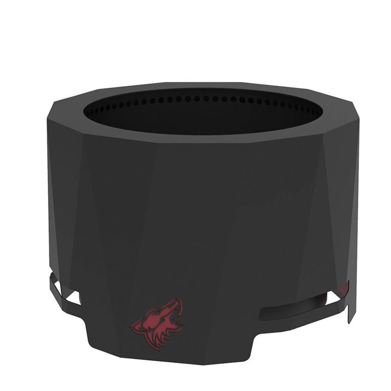 Round Steel Wood Burning Smokeless Fire Pit, Arizona Coyotes