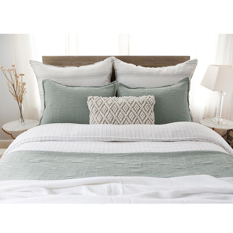 Harbour 100% Cotton Envelope Sham, Sea Glass, King