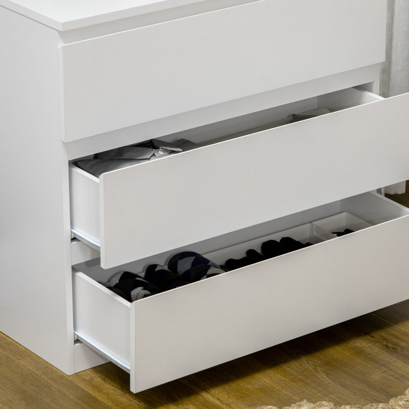 80 cm W Chest of 3 Drawers, White