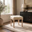 Tabouret d'appoint élégant, repose-pieds capitonné avec pieds sculptés, tabouret de meuble-lavabo, banc d'appoint de style classique