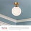 Plafonnier semi-encastré 1 lumière 7,875 po Nedra-66310672