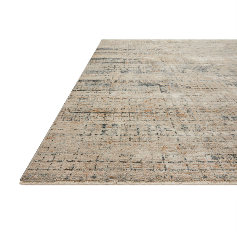 Tapis abstrait pierre / ciel Kanesha, Rectangle 4 pi x 5 pi 7 po