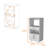 Pantry Cabinet Microwave Stand, Multi-Function with Drawer
