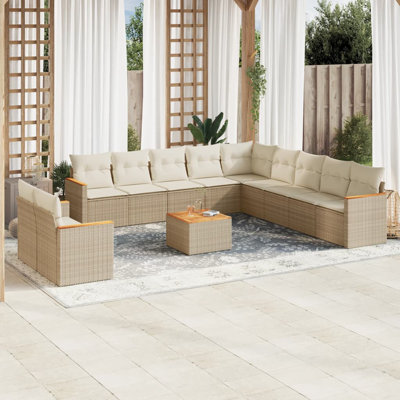 Ensemble de canapé de jardin Vidaxl beige