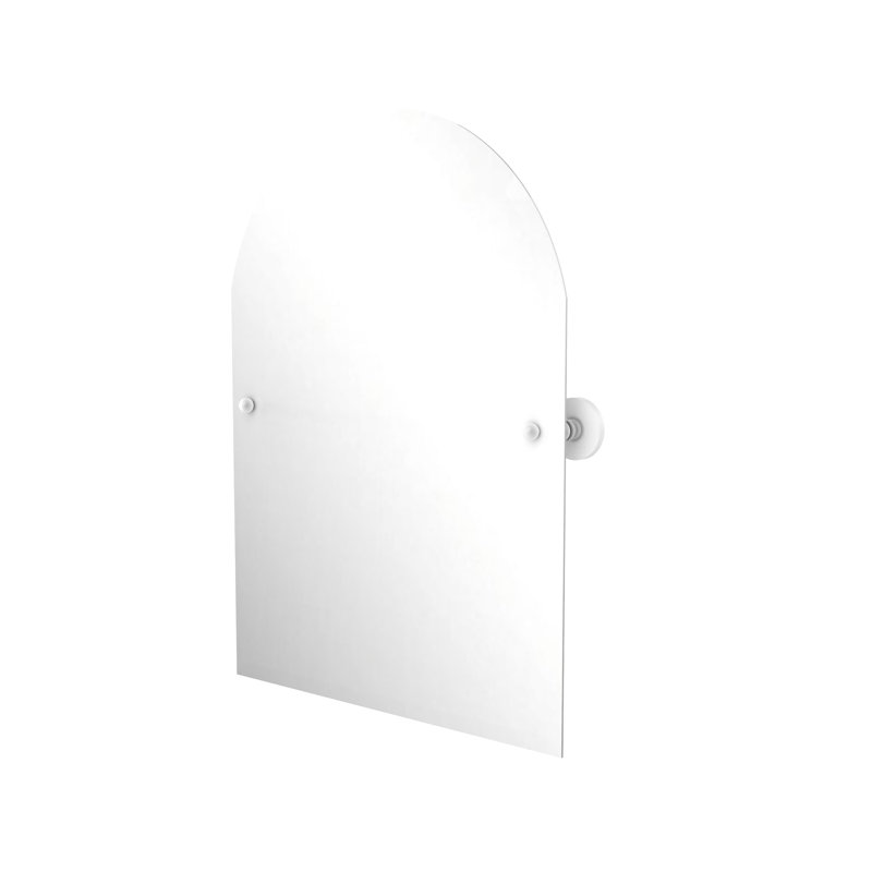 Miroir d’appoint arqué 21 "x 29" Marchmont, Blanc mat
