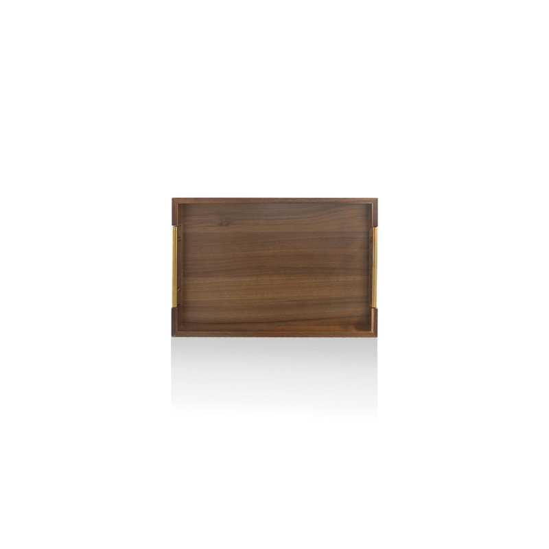High-Quality Wooden Serving Tray, Beige, 15.0 x 10.2 x 2.0 inches | 100% Natural Wood, Sturdy and Elegant Design | Perfect for Serving Food, Drinks, or Decorative Display in Home & Kitchen