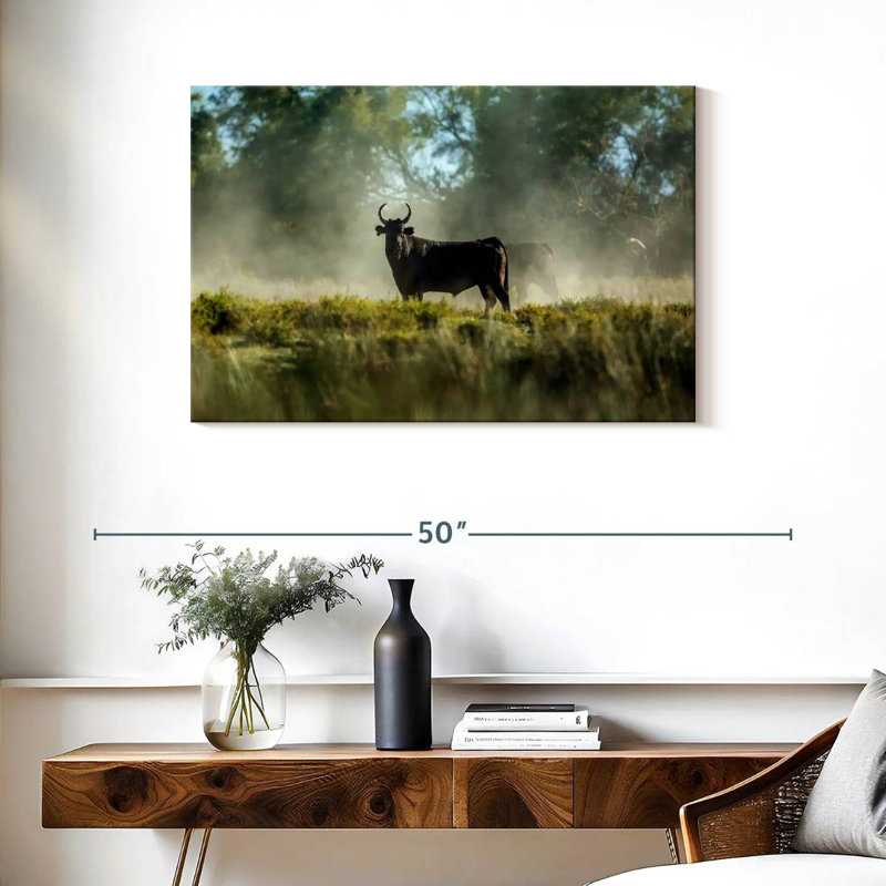 Crowle Bull dans la brume, H 24 po x l 36 po