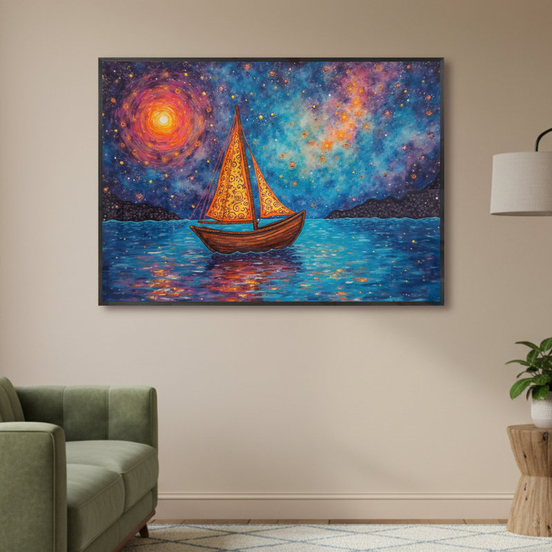 Single Picture Frame LED Illuminated Wall Art Wall Art on Glass / Aluminium, 50cm H x 60cm W