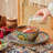 18 Piece Artistic Bohemian Dinnerware Set For 6,6 Unique Dual,Sided Prints, Complete Mix & Match Ceramic Table Setting
