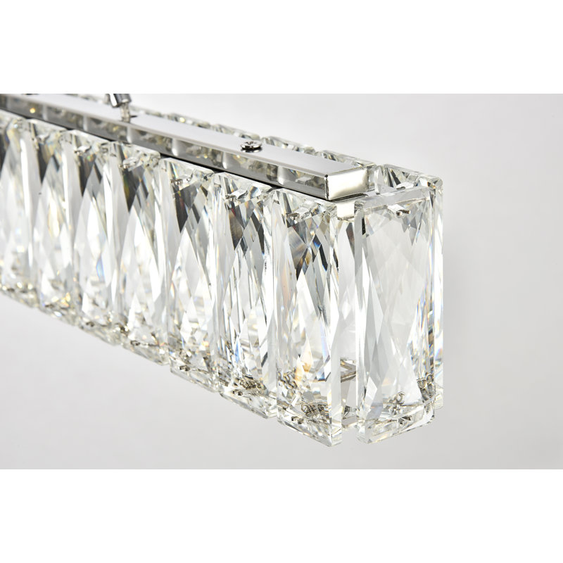 Steveson - Light Chrome LED Pendant, 80" H x 47.6" W x 1.6" D