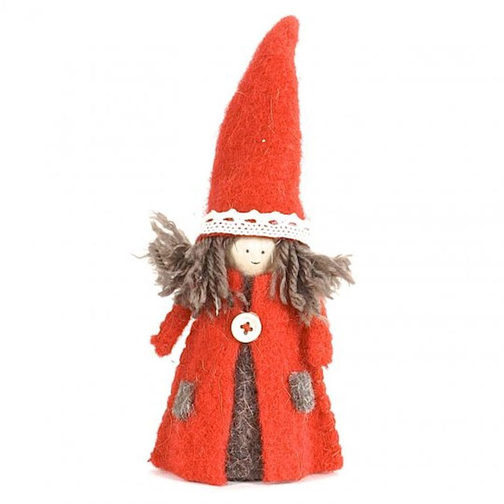 Christmas Felt Scandinavian Girl Figurine The Holiday Aisle®