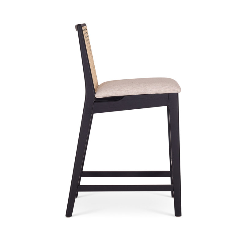 Mag Cane Bar & Counter Stool, Counter Stool (25.5" Seat Height), Medley Ivory/Ebano/Natural