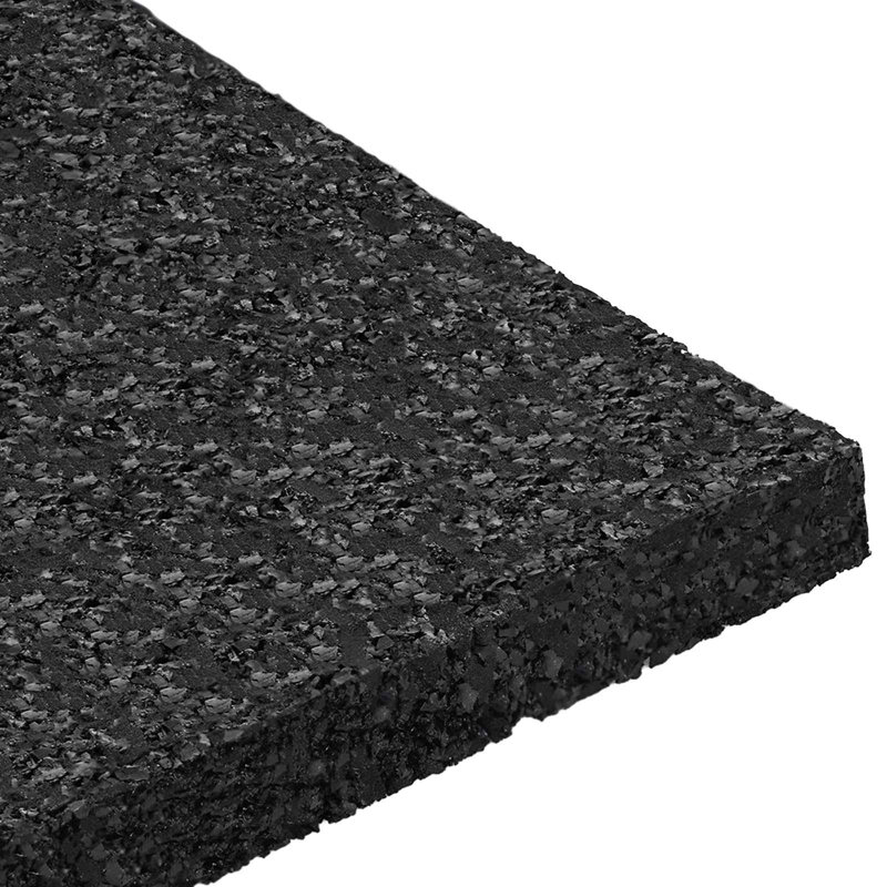 Vidaxl Rubber Pad Black Rubber Minimalist Office Non-Slip Square Durable, 0.8cm H x 9cm W x 9cm D