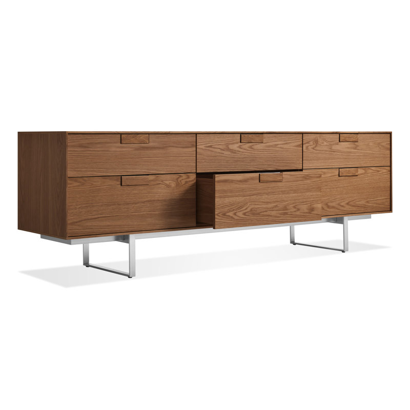 Series 11 Media Console, Walnut/Stainless Steel