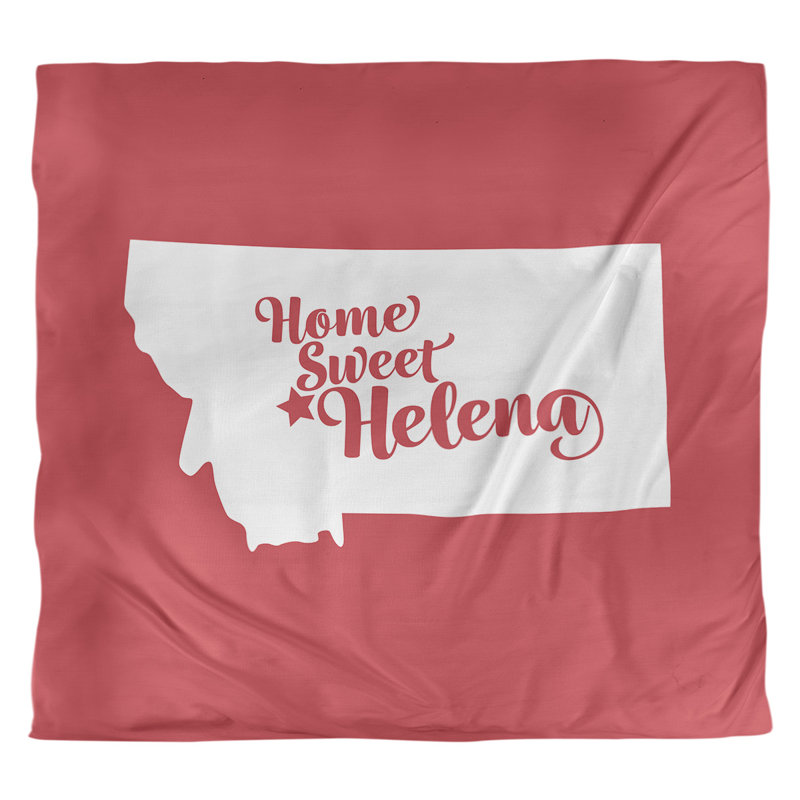 Housse de couette hélène montana, Housse de couette pour très grand lit, Rouge, Microfibre