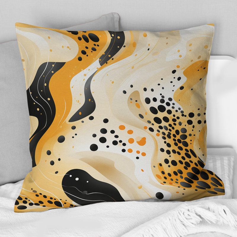 Abstract Throw Pillow, 16" H x 16" W