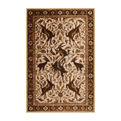 Tapis brun lavable à la machine