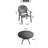 5 Outdoor Patio With Cushions - Black Aluminum, To Corrosion, For Stable Structure Aluminium Black, Wear And Tear, Ideal Use