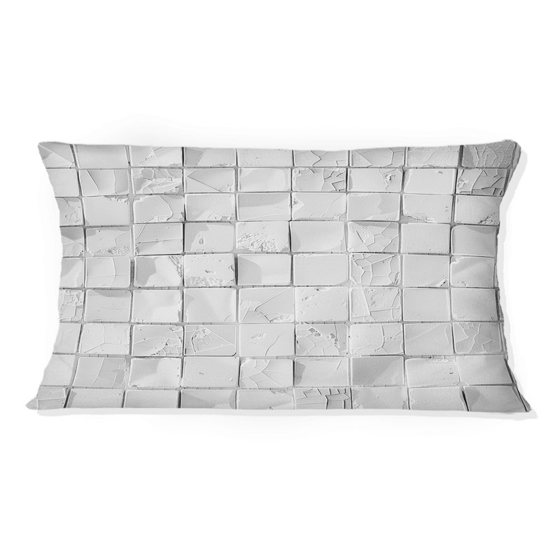 Blanc moderne mosaïque II - coussin lombaire moderne