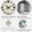 Horloge murale rétro à motif de fleurs roses rustiques-1418225106