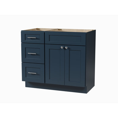 Disar 39'''' Single Bathroom Vanity With Drawer Left Base Only